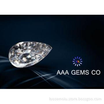 Pear Cut White Moissanite Loose Diamonds For Handbags 5mm x